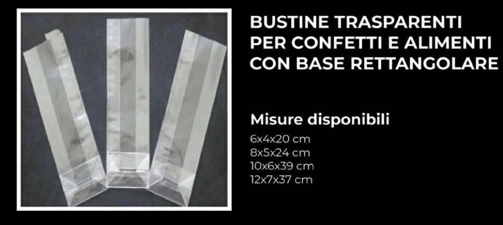 BUSTINA TRASPARENTE OPP. MIS. 12X7X37