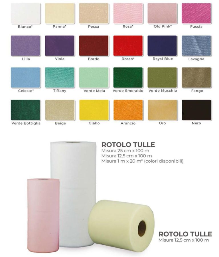 ROTOLO TULLE H 12,5 X 100MT