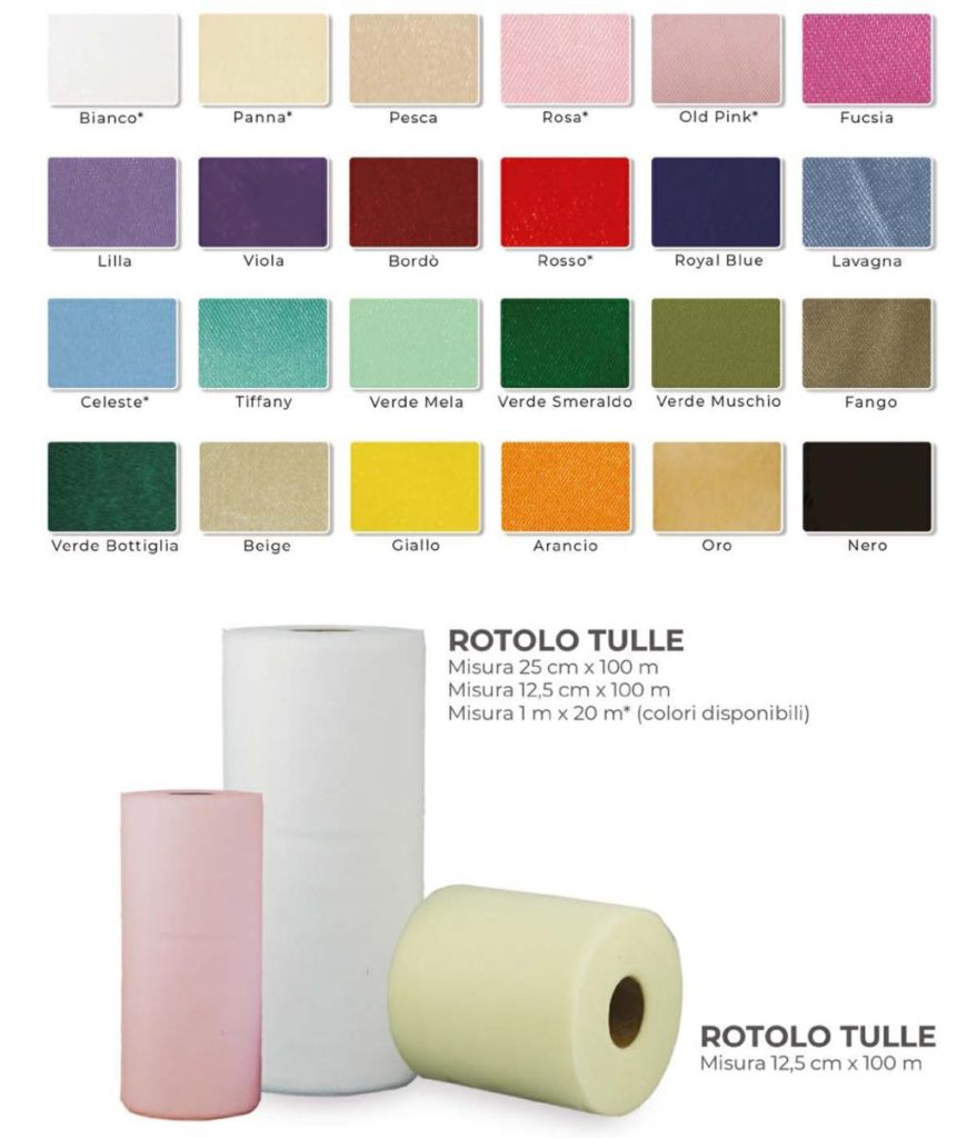 ROTOLO TULLE H 25 X 100MT