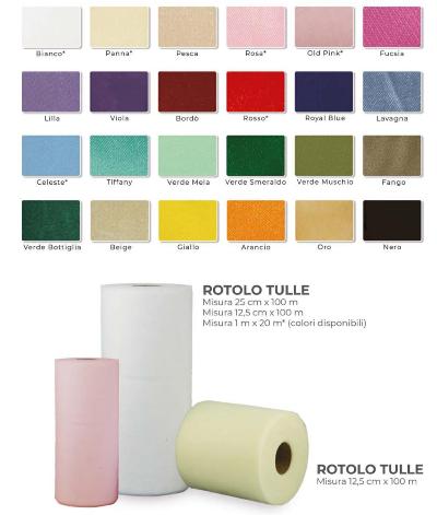 ROTOLO TULLE 1MT X 2O MT