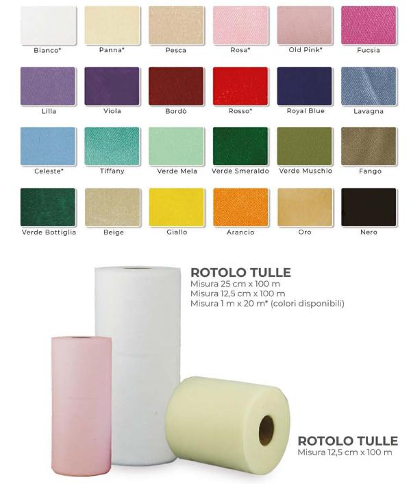 ROTOLO TULLE 1MT X 2O MT